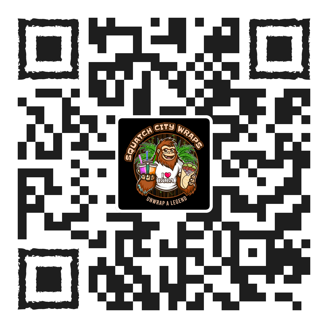 Squatch City Wraps app download QR code